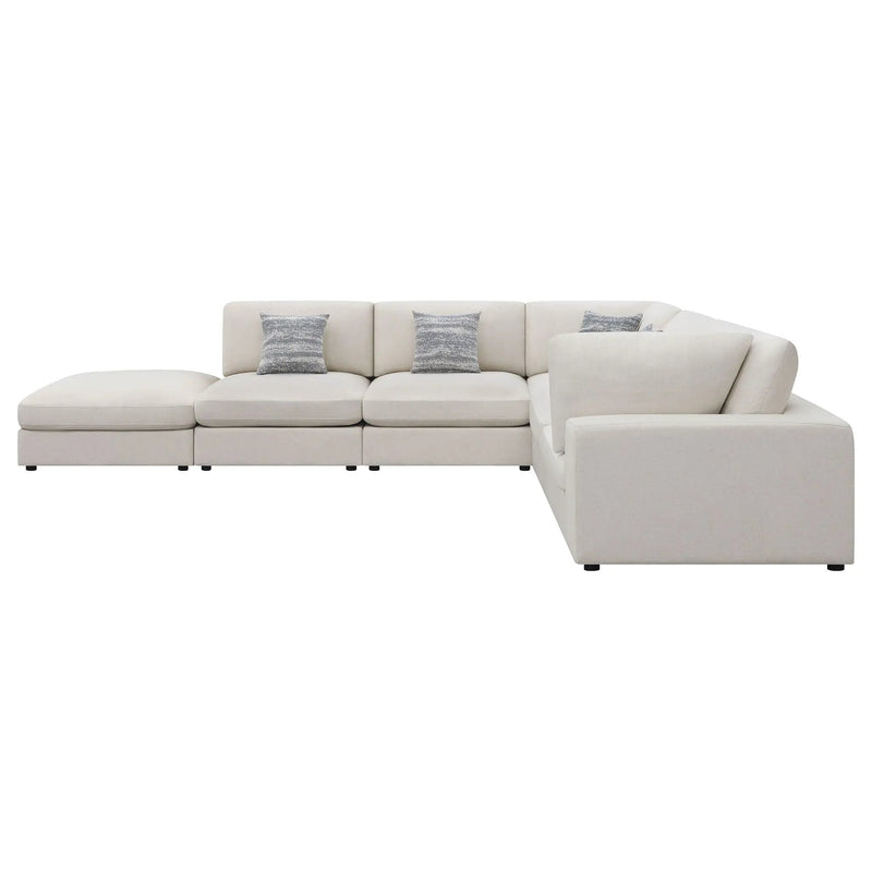 Serene 6-piece Upholstered Modular Sectional Sofa Beige by Unique Piece Furniture