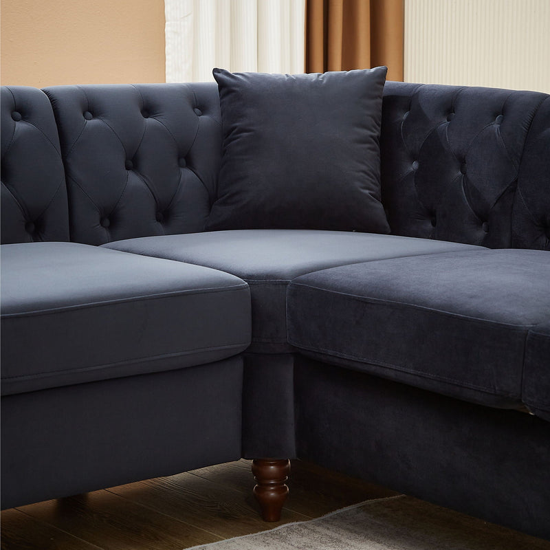 Streamline Modern L-Shaped Corner Sofa by HouseOfZazla