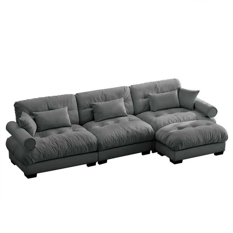 Super Comfort Oversized Modular Sectional Sofa With Movable Ottoman by Unique Piece Furniture