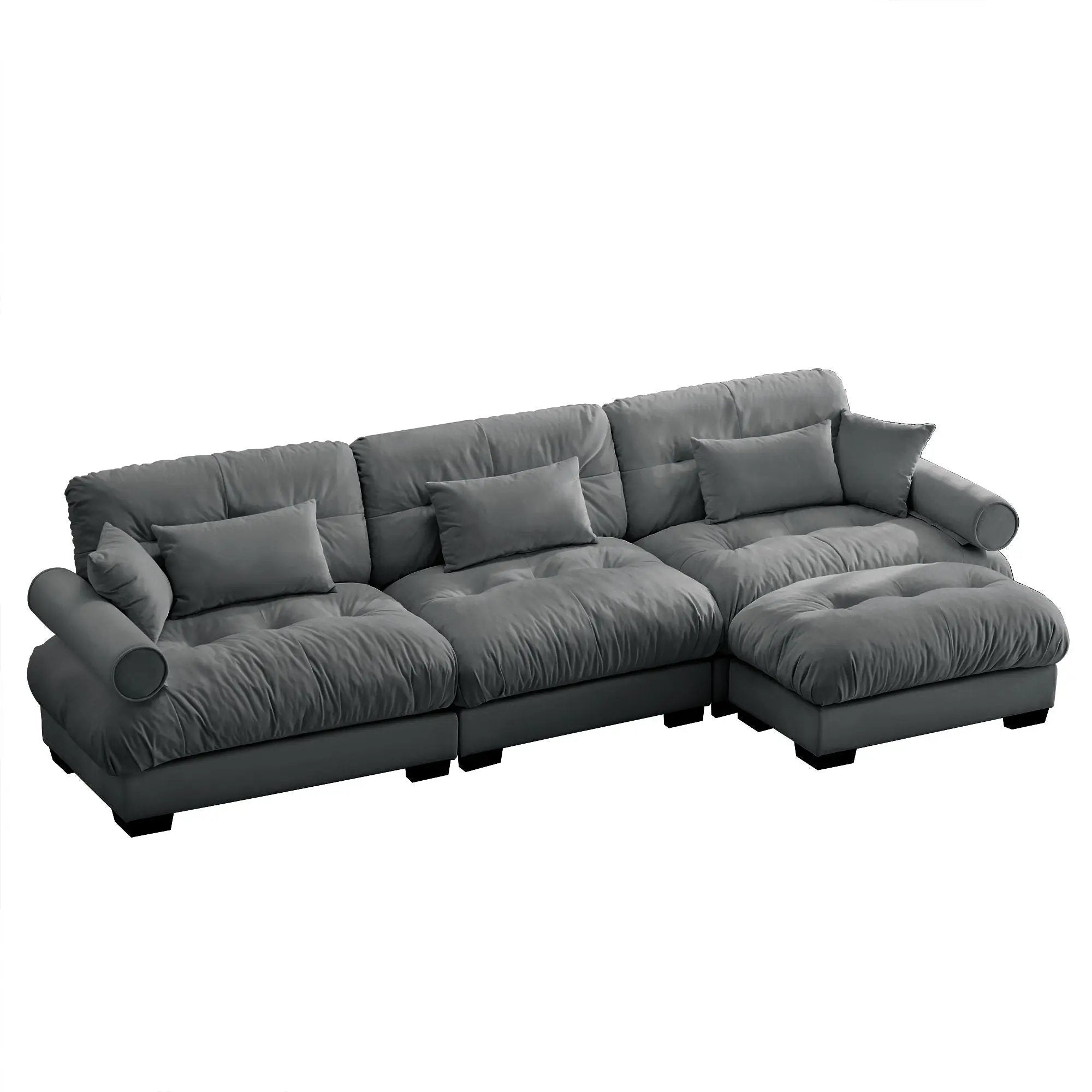 Super Comfort Oversized Modular Sectional Sofa With Movable Ottoman by HouseOfZazla