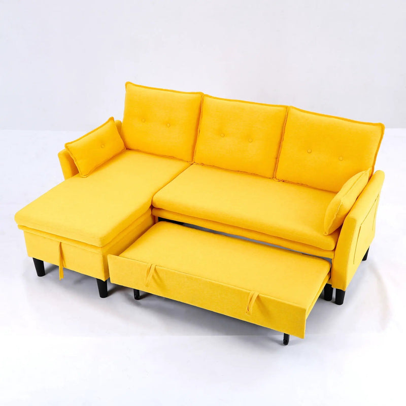 L-Shaped Reversible Chaise Sectional Sofa With Storage by HouseOfZazla