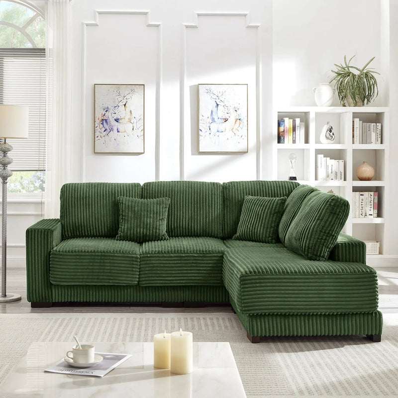 93" Sectional Sofa, L Shaped Sofa Couch by HouseOfZazla