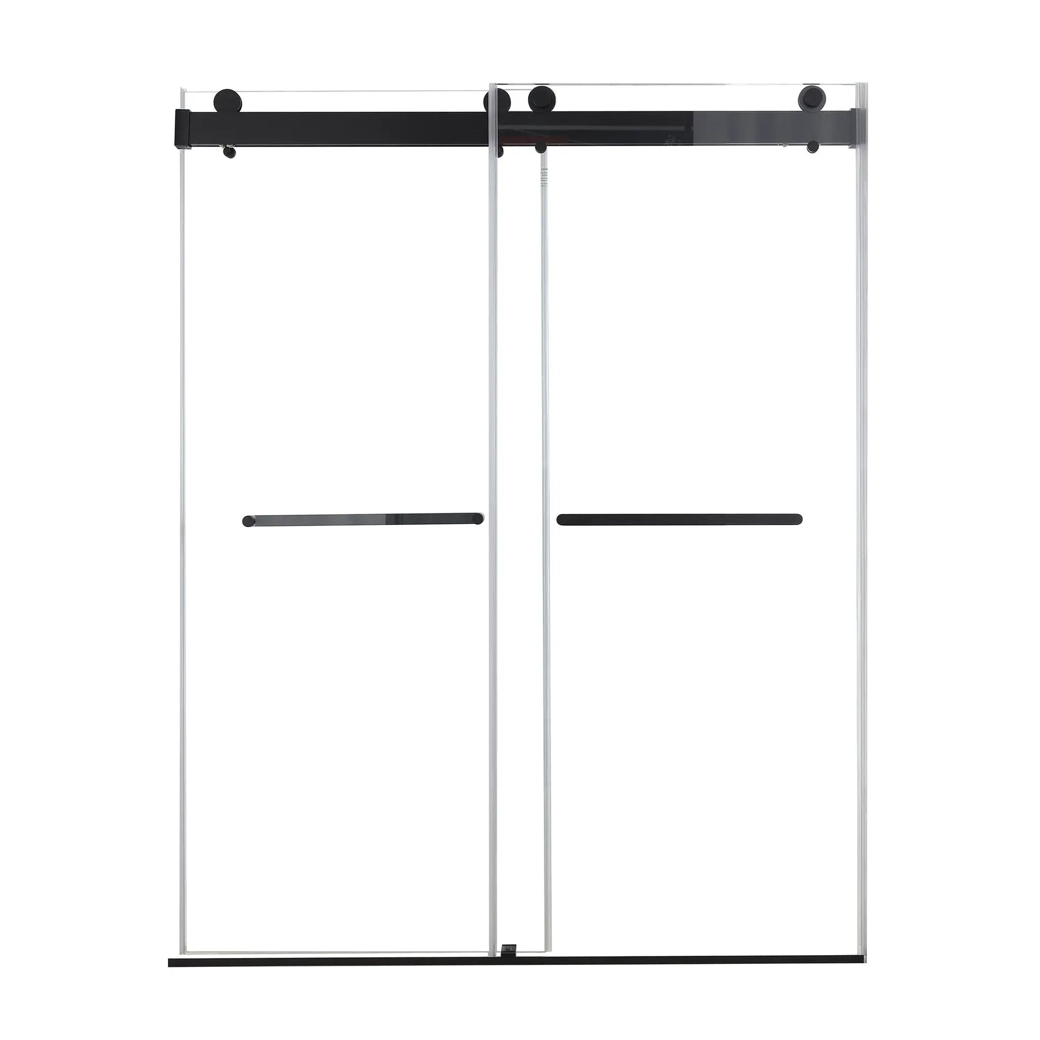48 inches x 76 inches Double Sliding Shower Door in Matte by HouseOfZazla