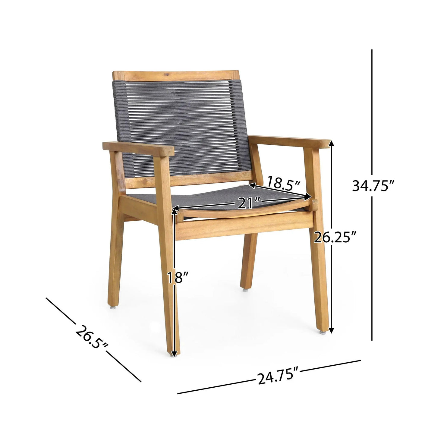Outdoor Rope Dining Chair (Set of 2) by HouseOfZazla