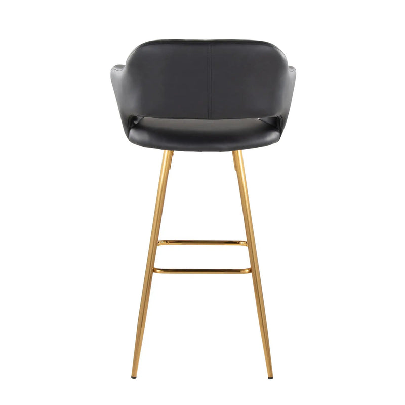 Margarite - Contemporary Fixed Height Barstool With Footrest (Set of 2) With Square by Unique Piece Furniture
