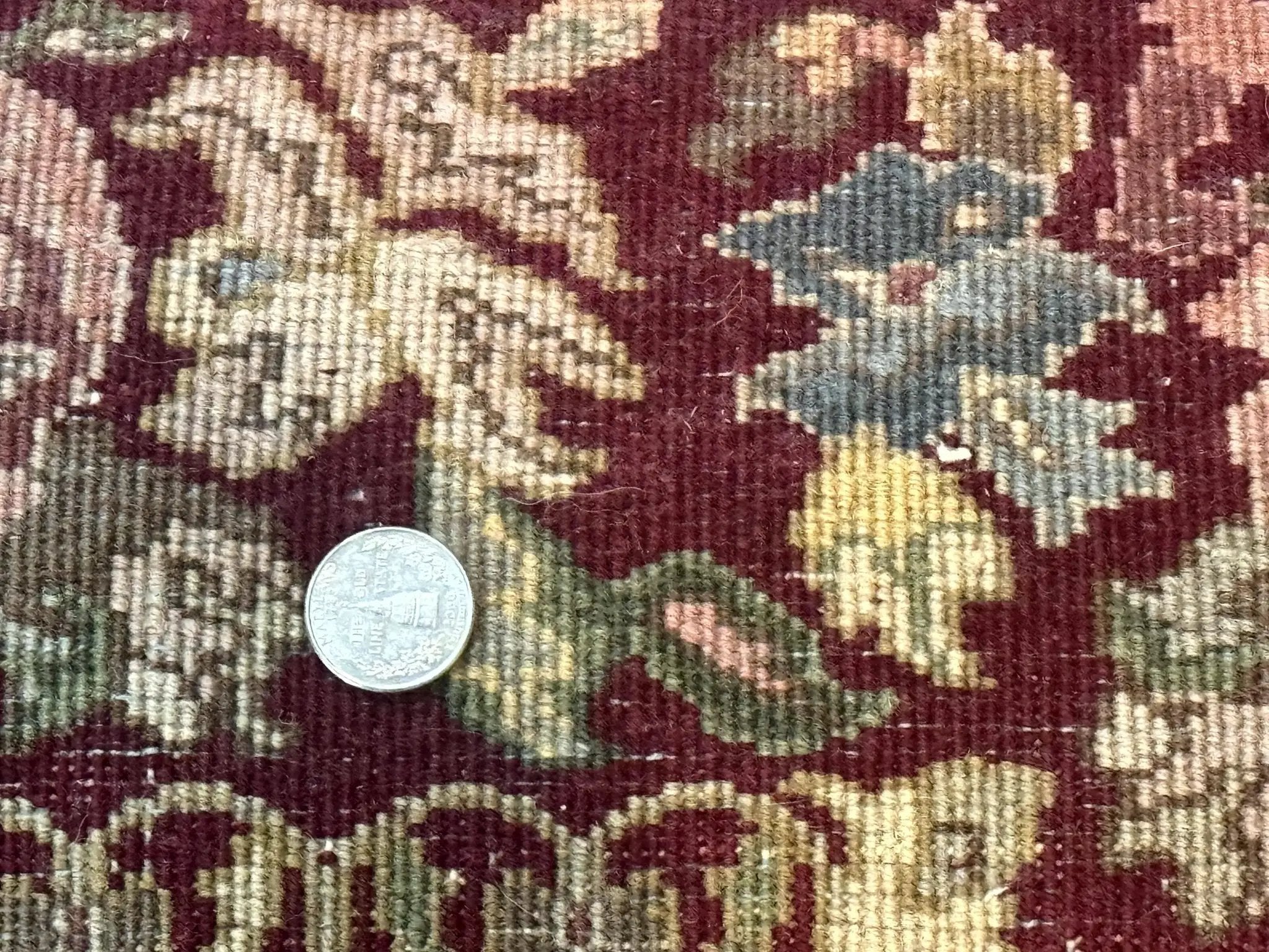 Indo Persian Kerman Rug 4x6, Burgundy, Floral by Jewel Rugs