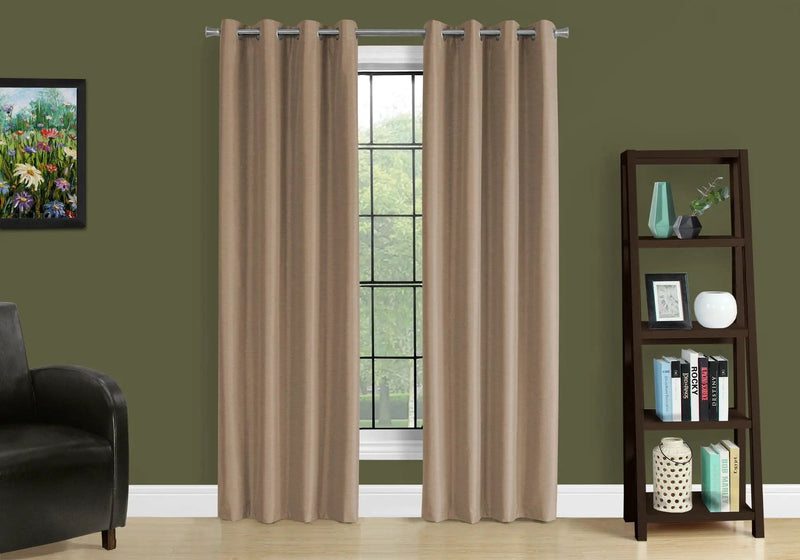 2 Pieces Set, Curtain Panel, Room Darkening, Grommet, Contemporary & Modern by Unique Piece Furniture