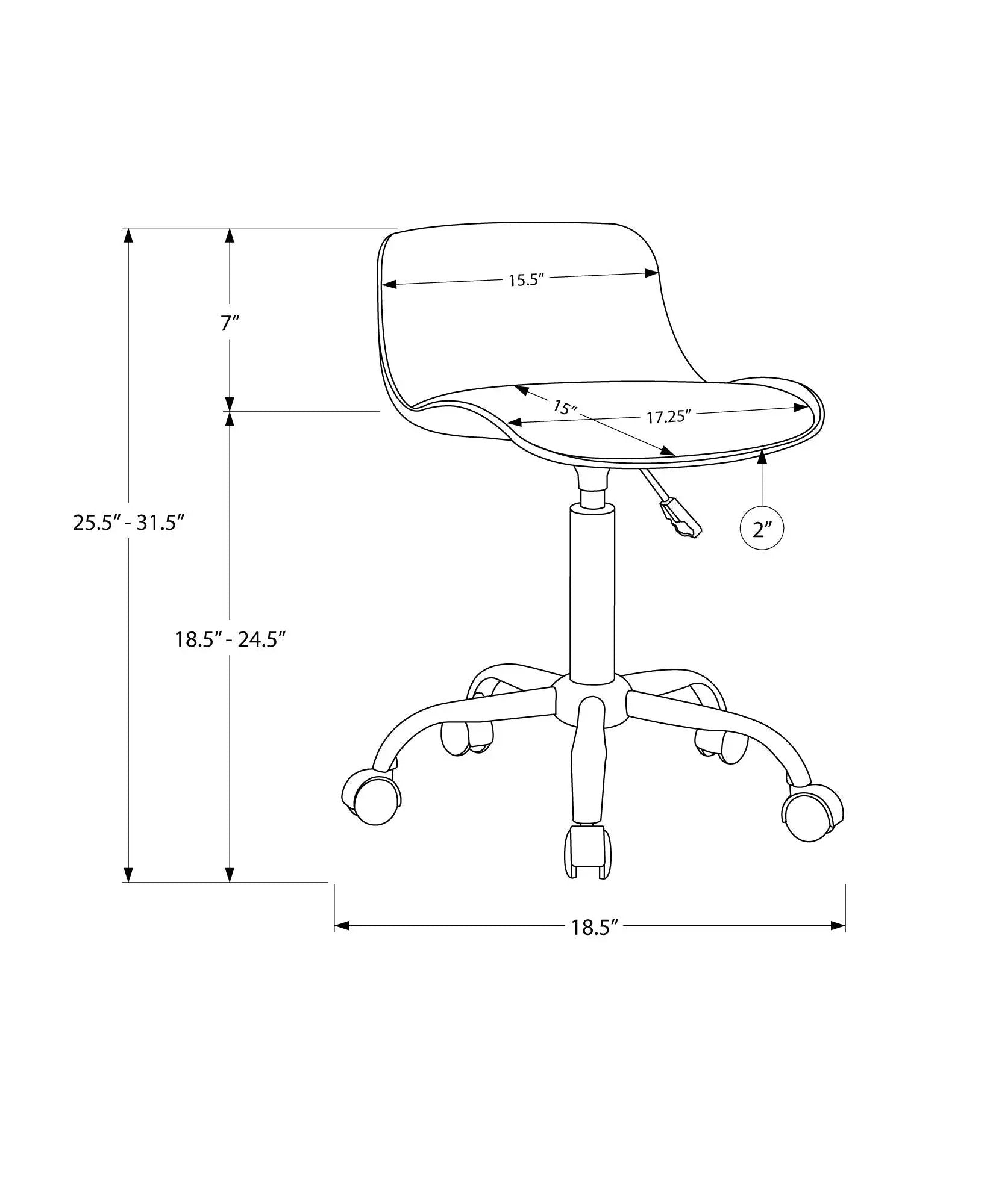 Office Chair, Adjustable Height, Swivel, Ergonomic, Modern by Unique Piece Furniture