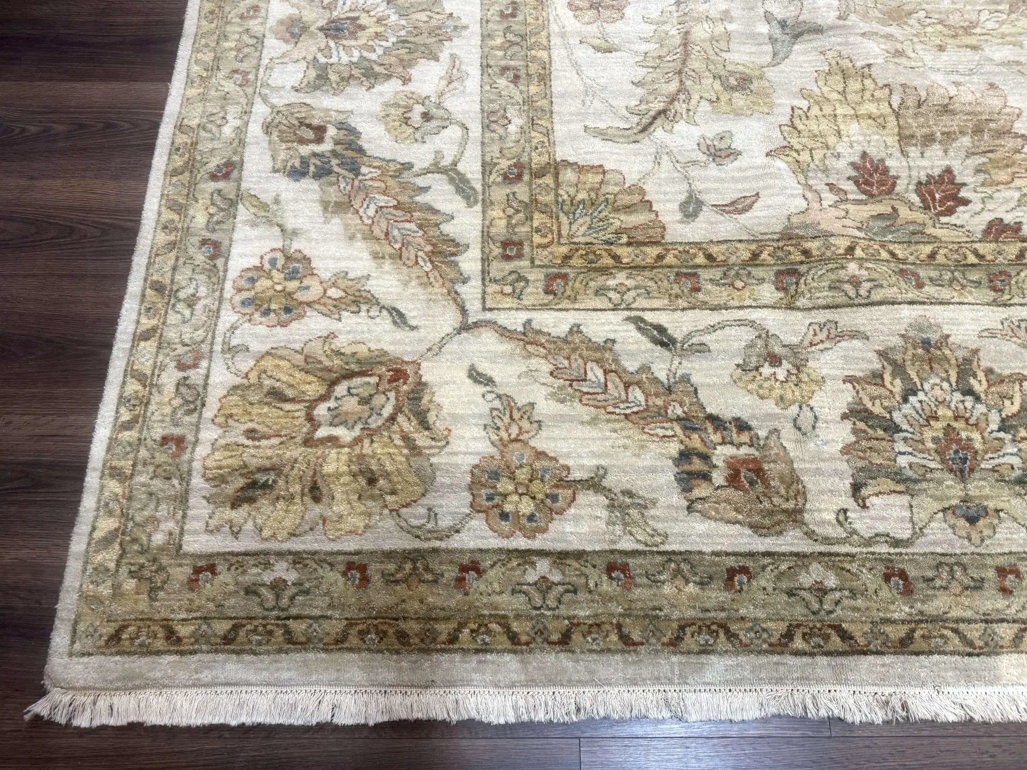 Palace Size Rug 12x15, Neutral Light Colors, Oat, Peshawar Chobi Oushak Rug, Handmade Wool Rug by Jewel Rugs