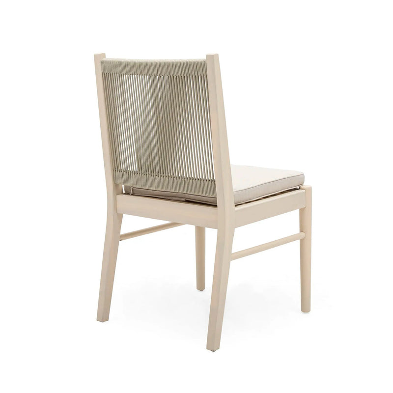 Cordoba Dining Chair Set of 2 - Comfortable Armless Beige Chairs by HouseOfZazla