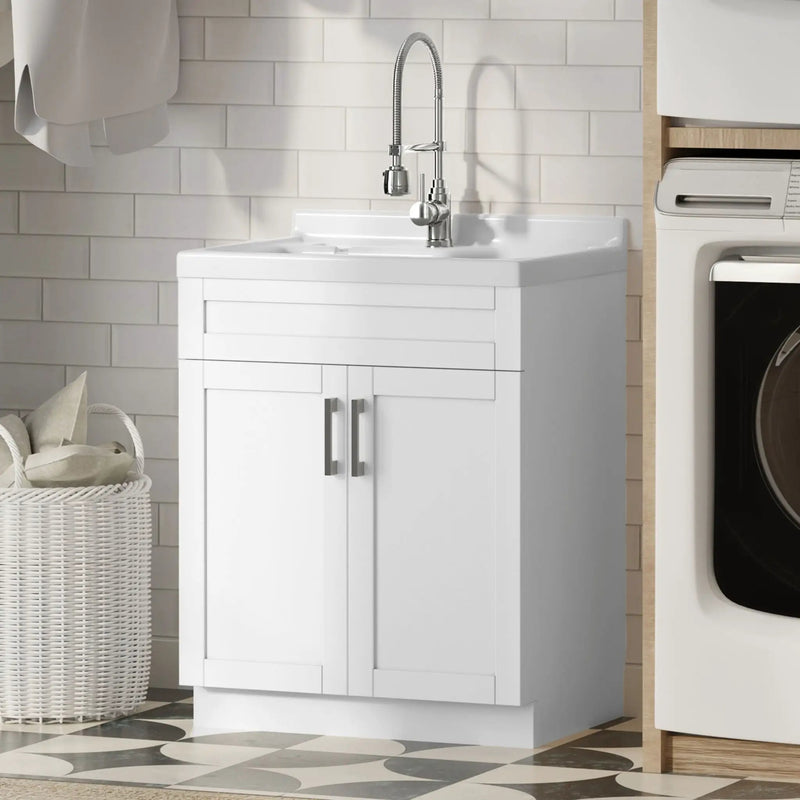 Hennessy - Deluxe Laundry Utility Sink And Cabinet by HouseOfZazla