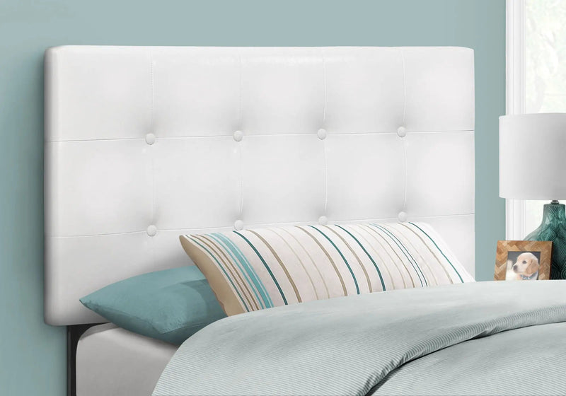 Twin Size, Bed Headboard Only, Upholstered, Transitional - White by Unique Piece Furniture