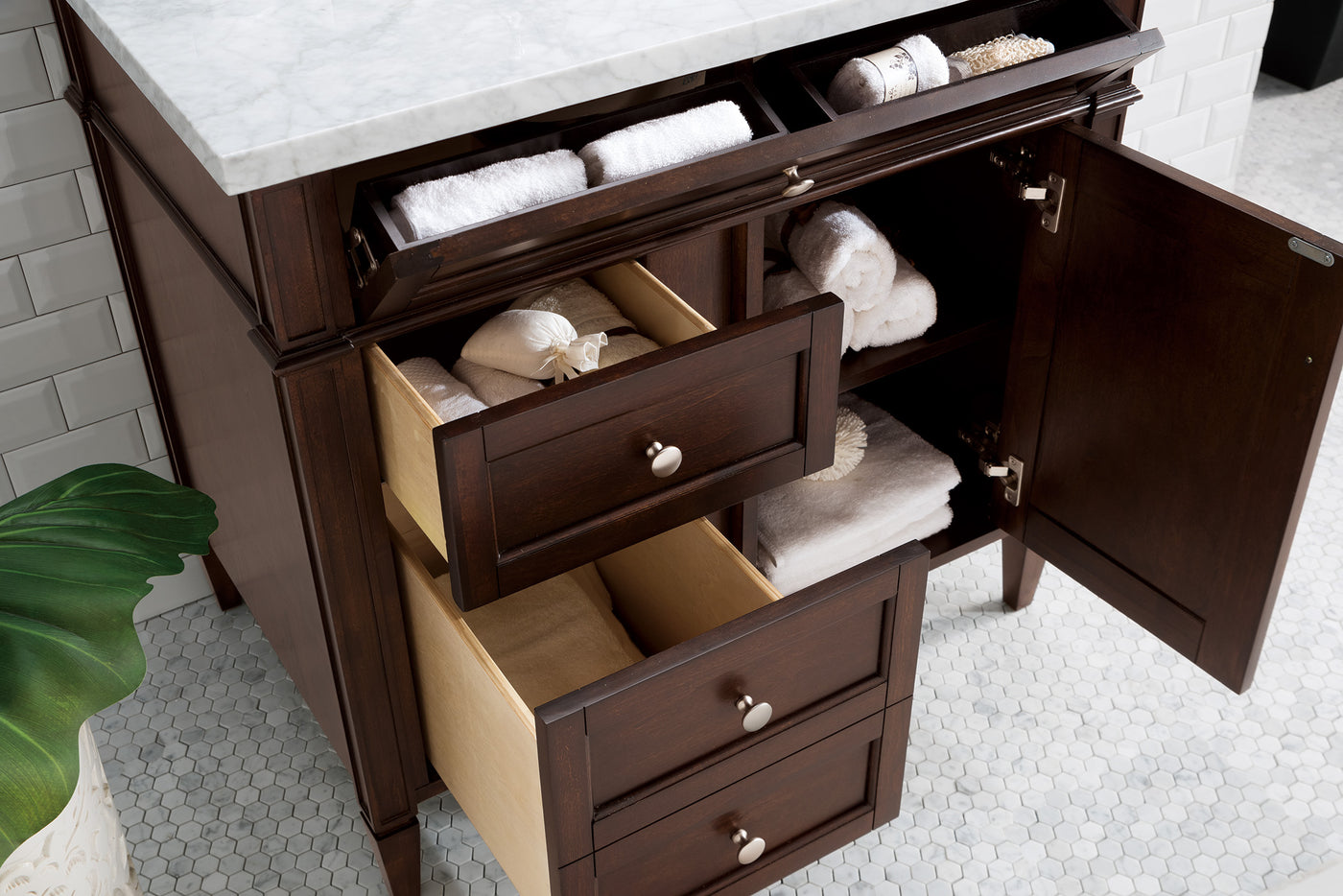 James Martin Brittany 36" Single Bathroom Vanity, Burnished Mahogany, view 36