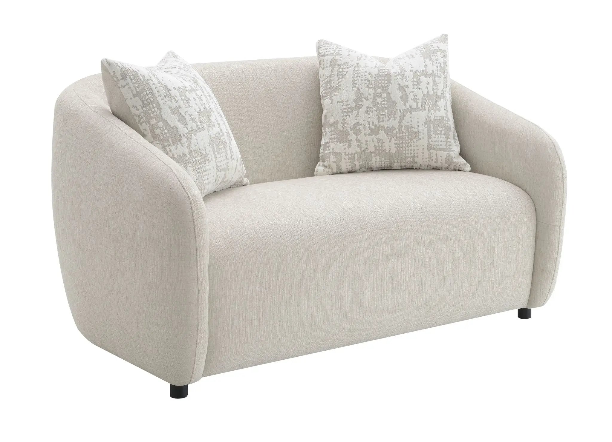 Etienne - Loveseat With 3 Pillows - Beige by Unique Piece Furniture