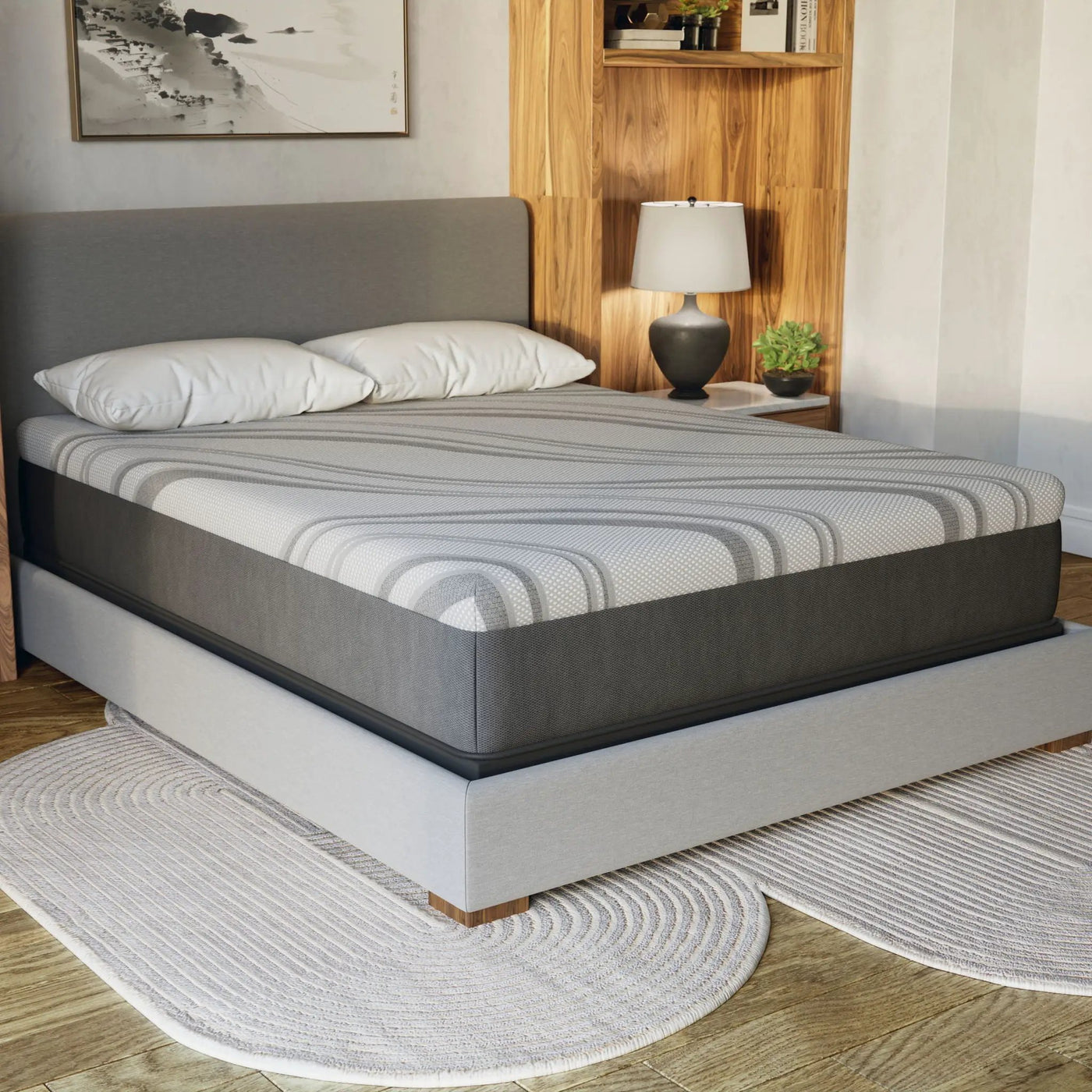 Bib Nl - 12" Pro Gel Hybrid Medium Mattress by HouseOfZazla
