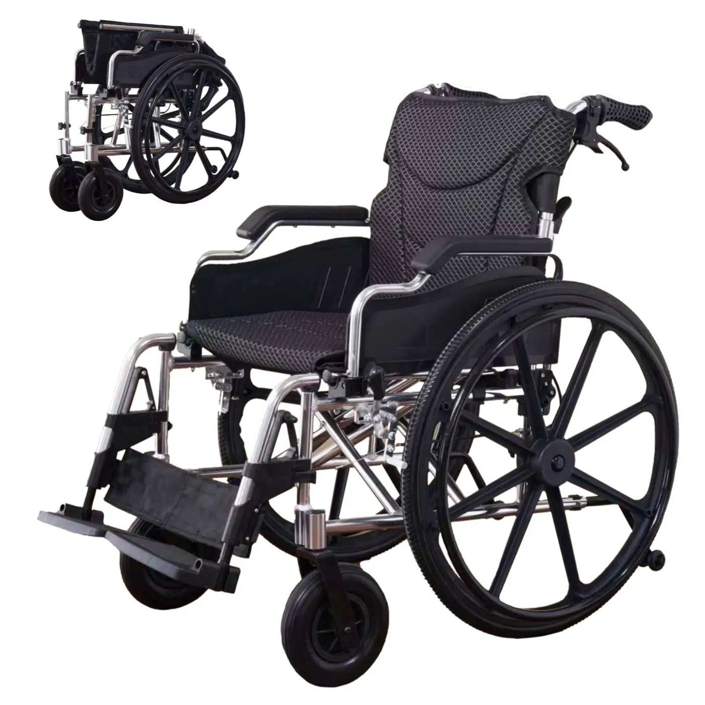 Lightweight Foldable Transport Wheelchair For Adults With Double X Force Support by HouseOfZazla