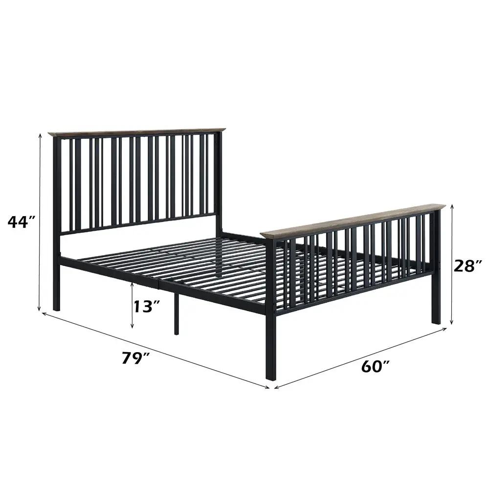 Zudora - Full Bed - Antique Oak & Black by Unique Piece Furniture