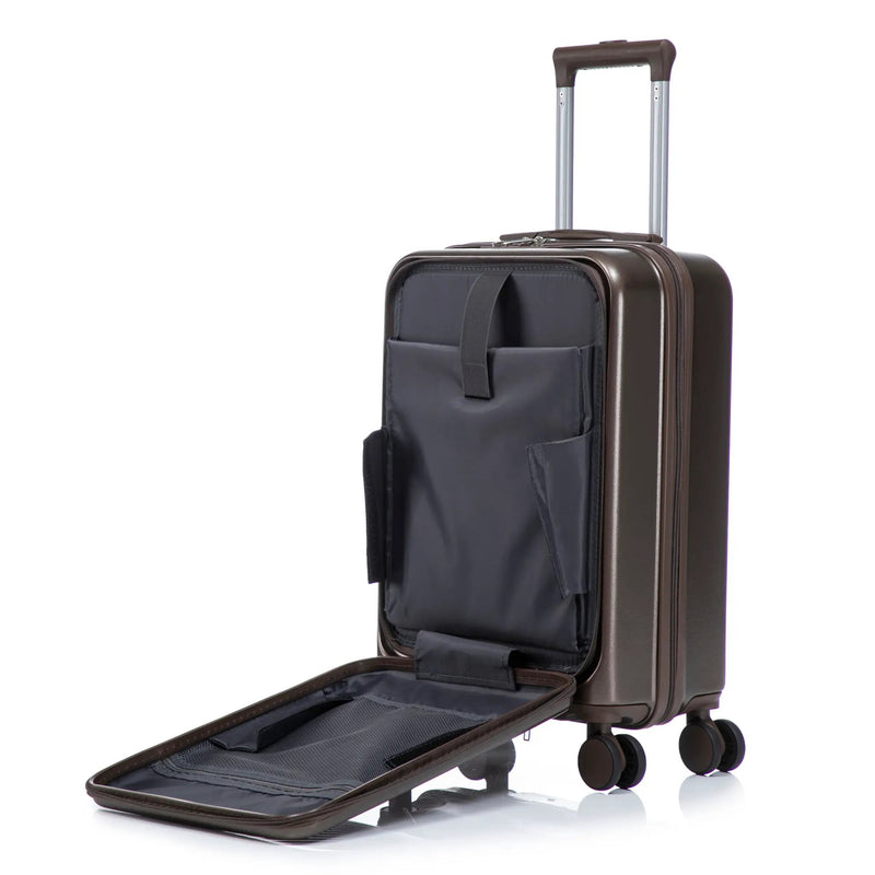 14' & 20' ABS Spinner Wheel Luggage Set with Cosmetic Case by HouseOfZazla