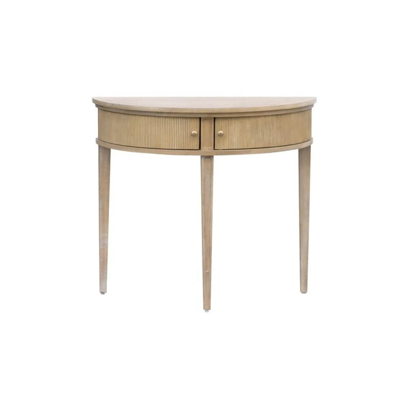Vintage Inspired Storage Console Table With Fluted Doors by Unique Piece Furniture