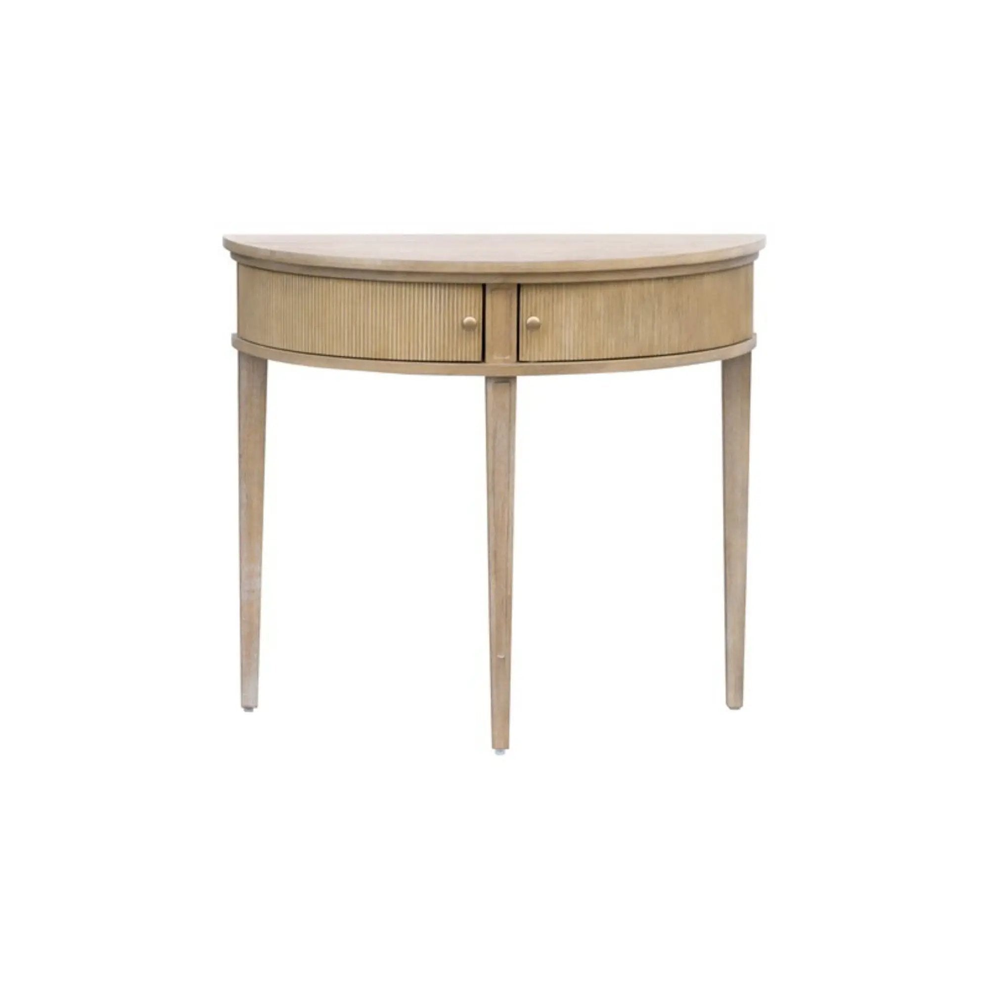 Vintage Inspired Storage Console Table With Fluted Doors by Unique Piece Furniture