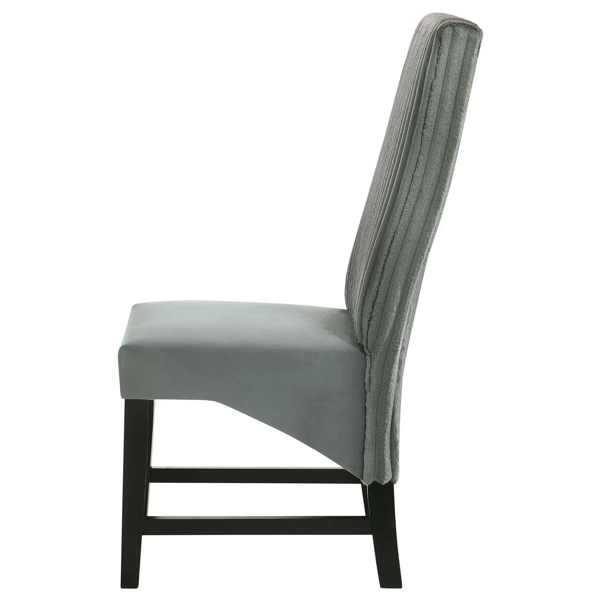 Barrand Upholstered Dining Side Chair Grey (Set of 2) by Unique Piece Furniture