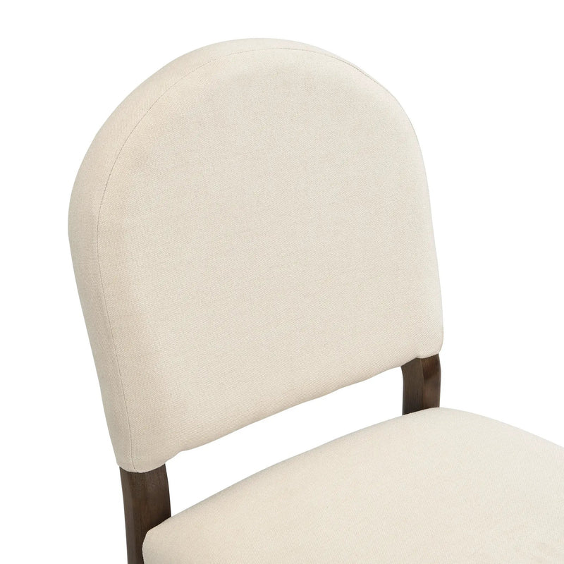 Dining Chairs with Back Mid Century Fabric Upholstered Armless - Set of 2 by HouseOfZazla