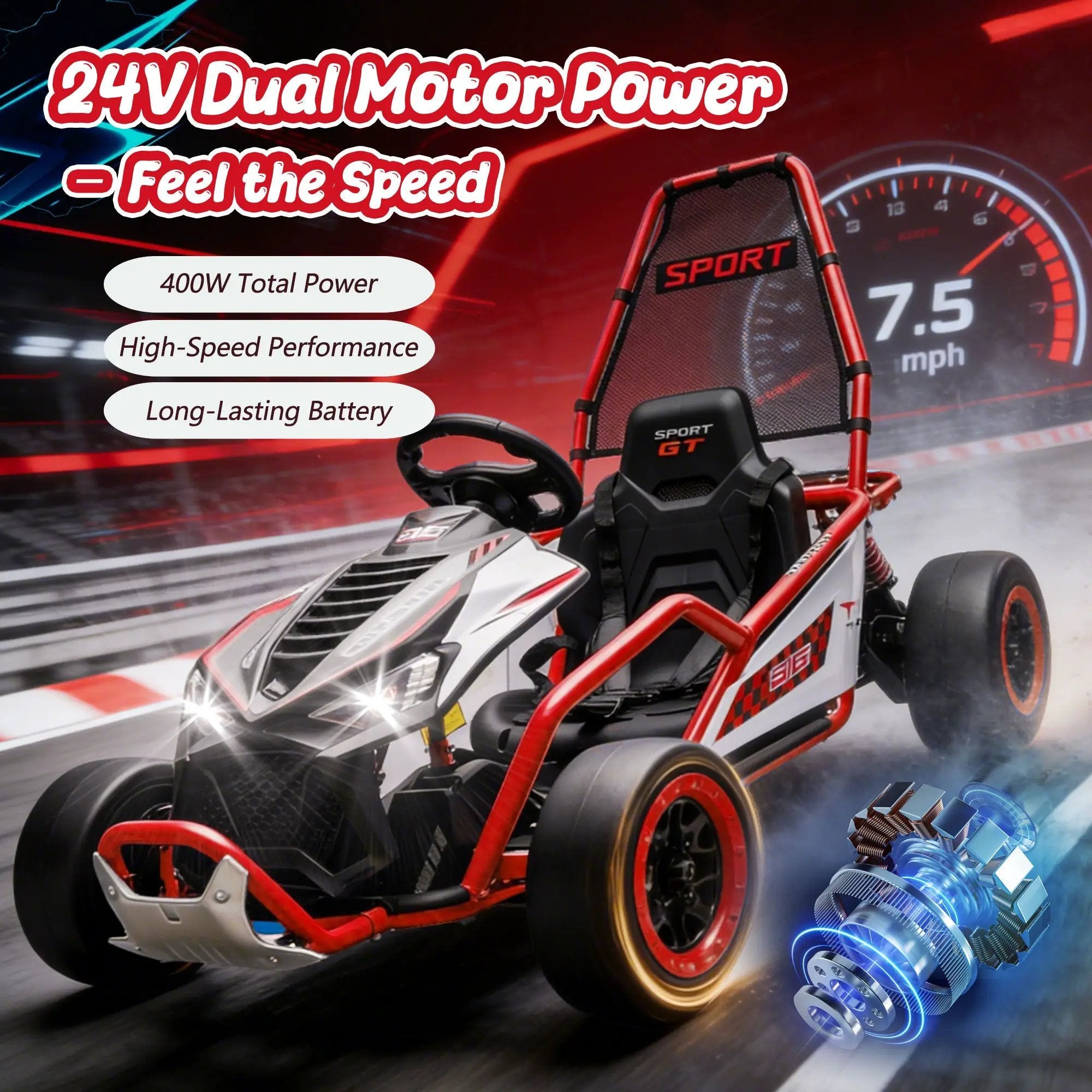24V 400W Electric Kids Ride-On Toy by HouseOfZazla