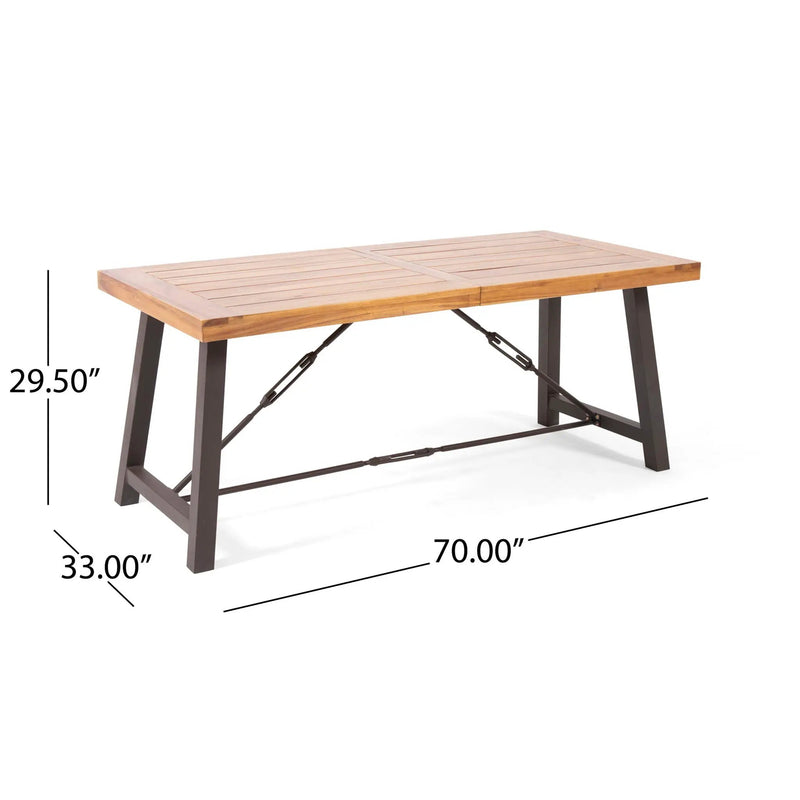 Catriona 3 Piece Wood Outdoor Dining Set - Teak by HouseOfZazla