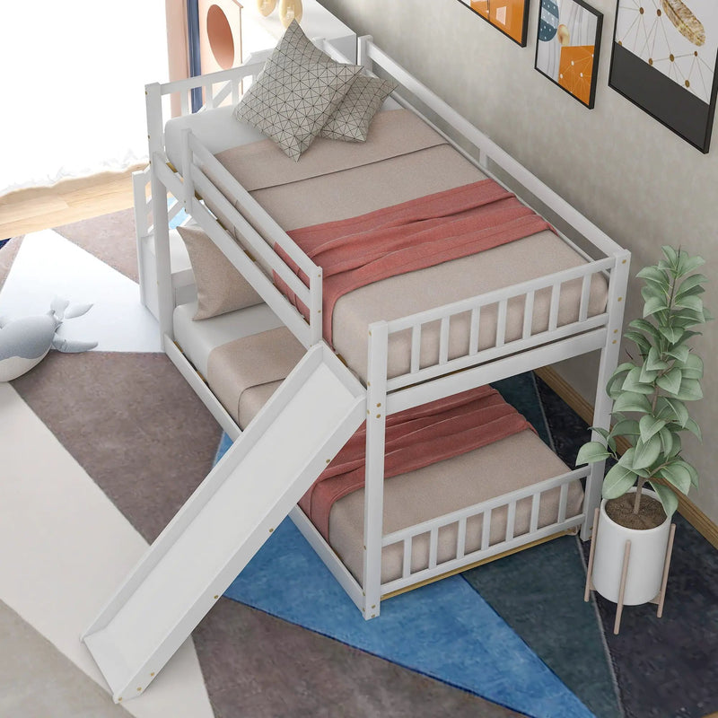 Bunk Bed With Convertible Slide And Stairway by Unique Piece Furniture