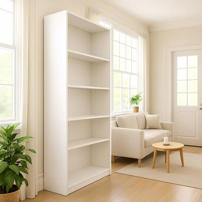 5 Tier Bookshelf Storage Cabinet With Anti-Tip Kit by Unique Piece Furniture