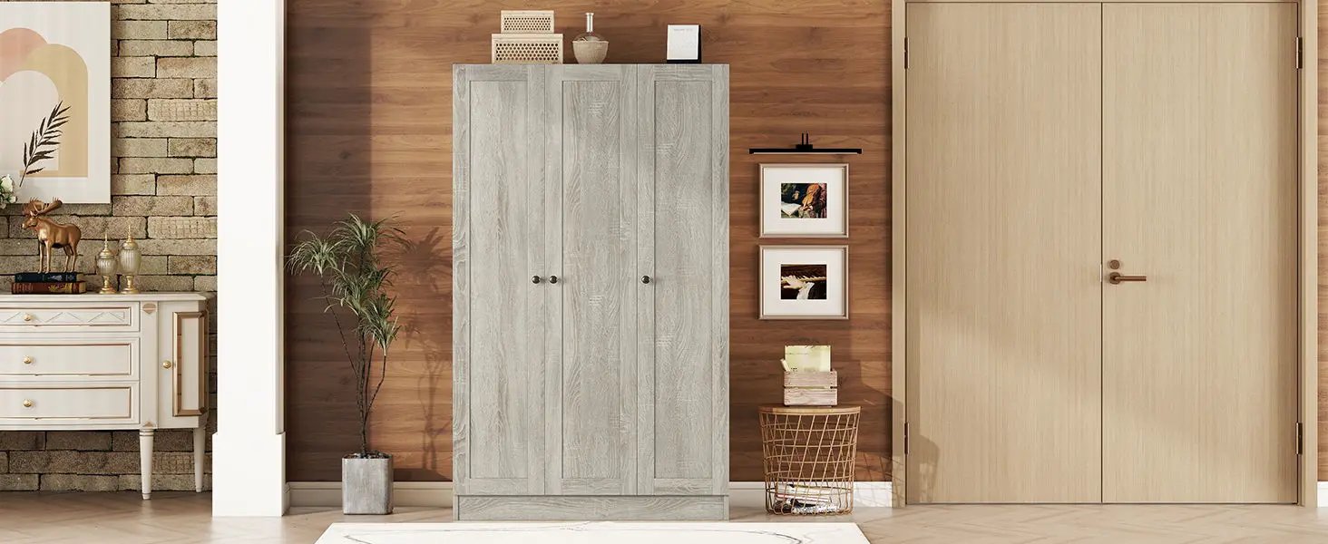 3 Door Shutter Wardrobe With Shelves by HouseOfZazla
