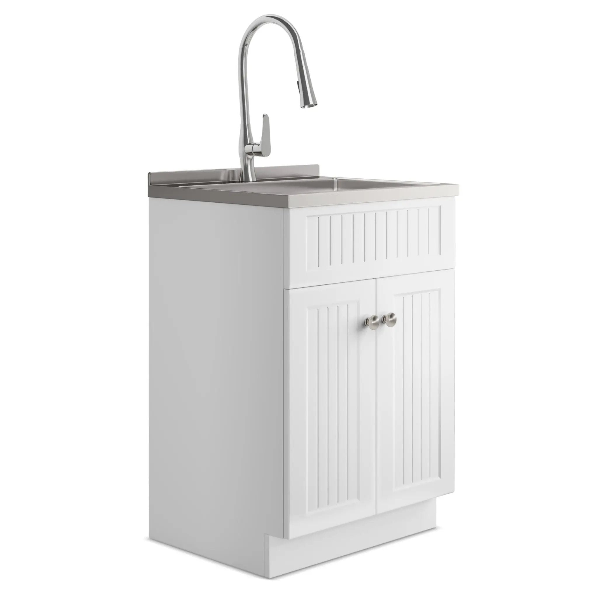 Beckham - Laundry Cabinet & Faucet And Stainless Steel Sink by Unique Piece Furniture