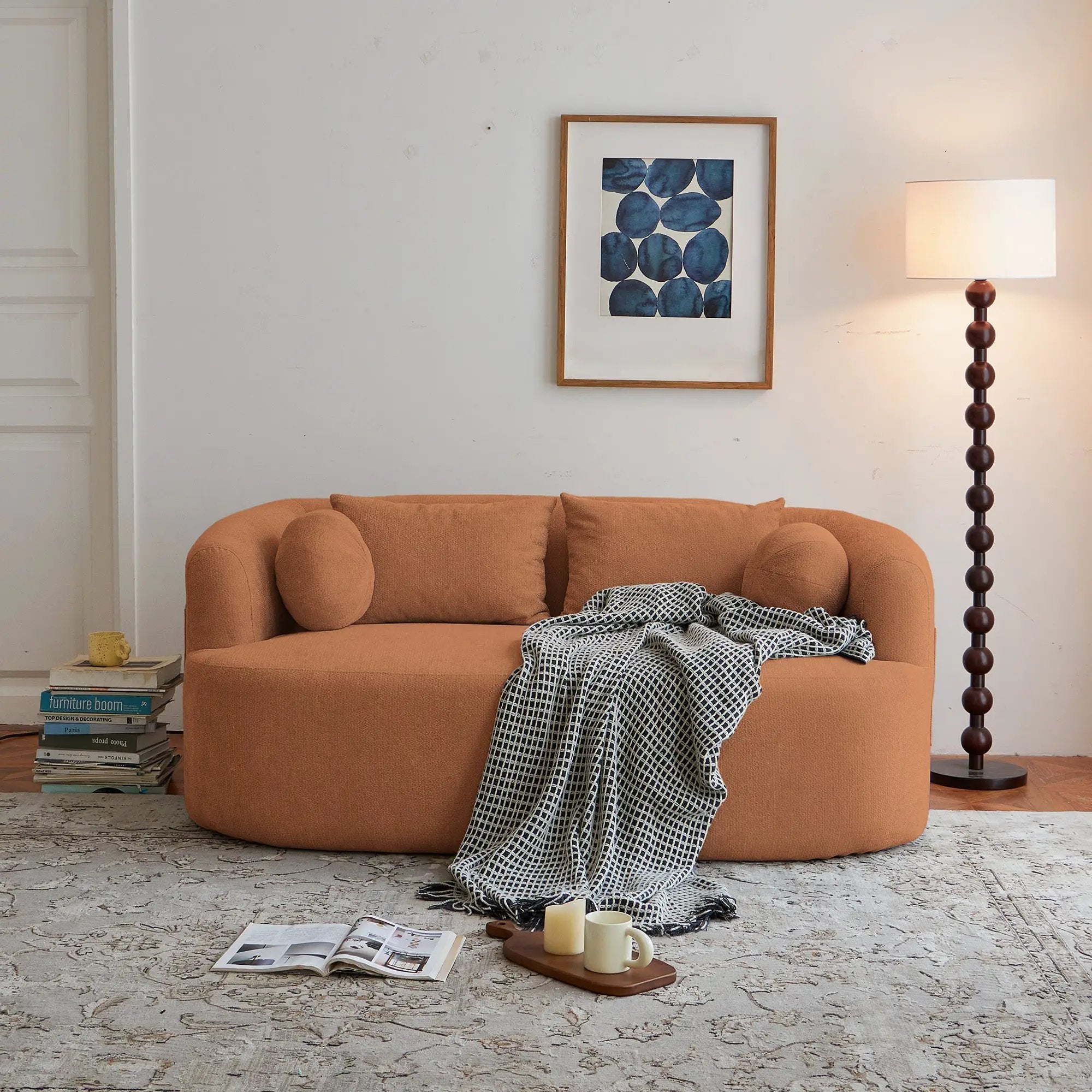 Sofa-in-a-Box, Memory Foam 2-Seater Couch by HouseOfZazla