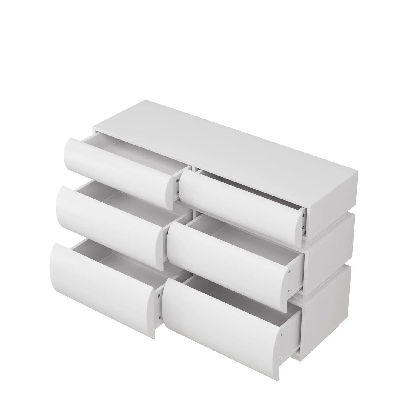 Minimalist Modern 6 Drawer Dresser, Handle Free Design With Wide Storage by Unique Piece Furniture