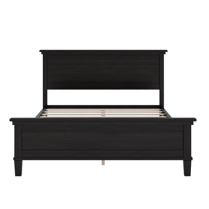 Mid-Century Modern Wood Platform Bed, Queen Size by HouseOfZazla