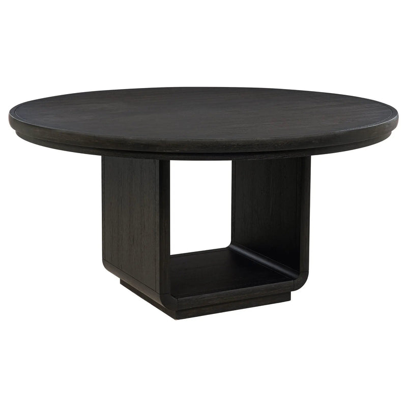 Leandro 5-piece Round Dining Table Set Burnished Black by Unique Piece Furniture