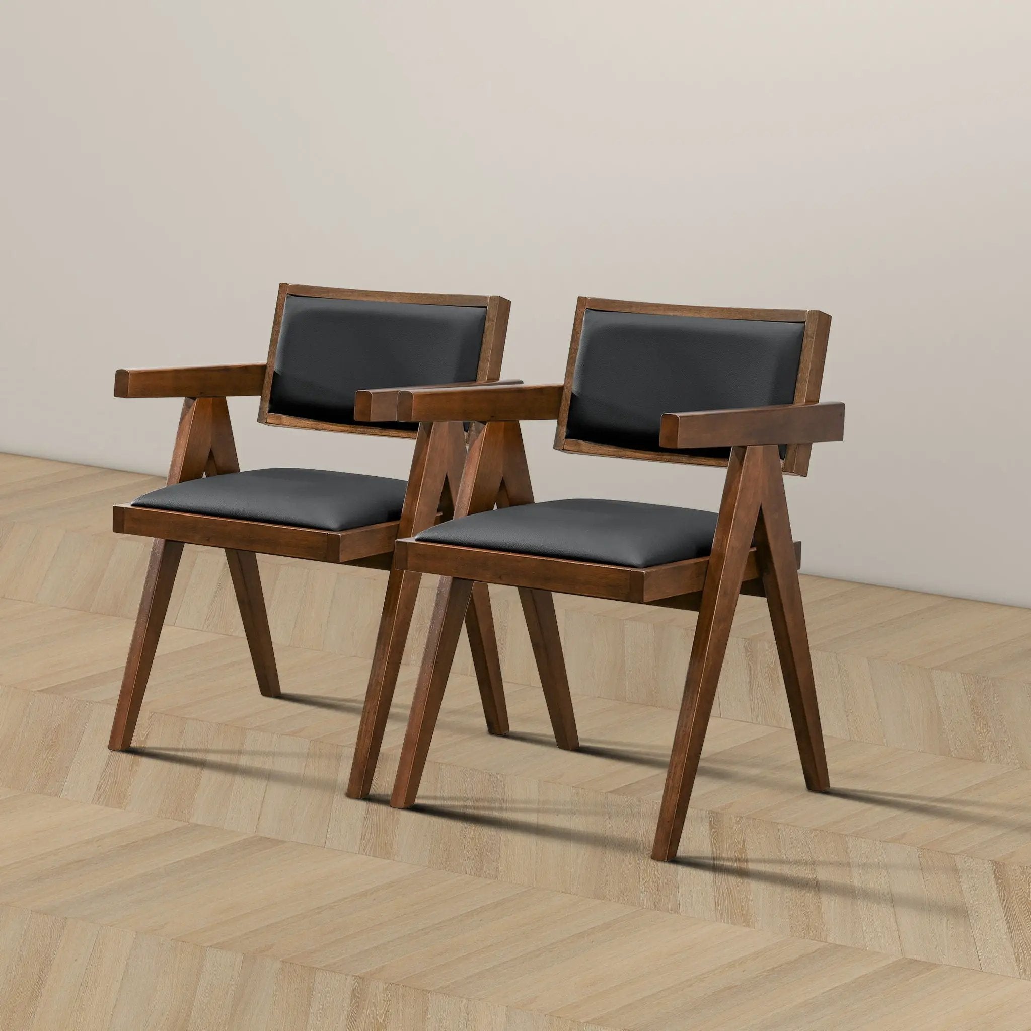 Athena - Dining Chair (Set of 2) - Black / Brown by Unique Piece Furniture