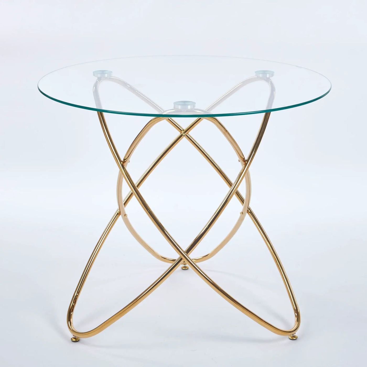 Metal Leg Dining Table With Tempered Glass Top by Unique Piece Furniture