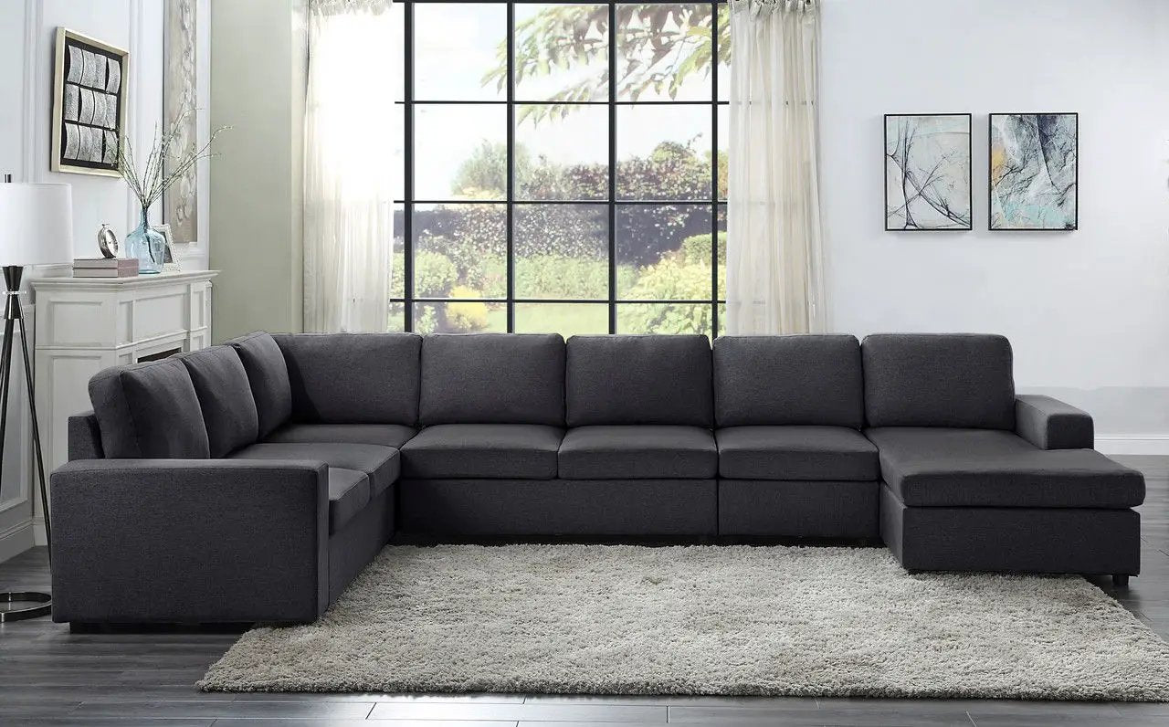 Hayden - 7 Seat Reversible Modular Sectional Sofa Chaise by Unique Piece Furniture