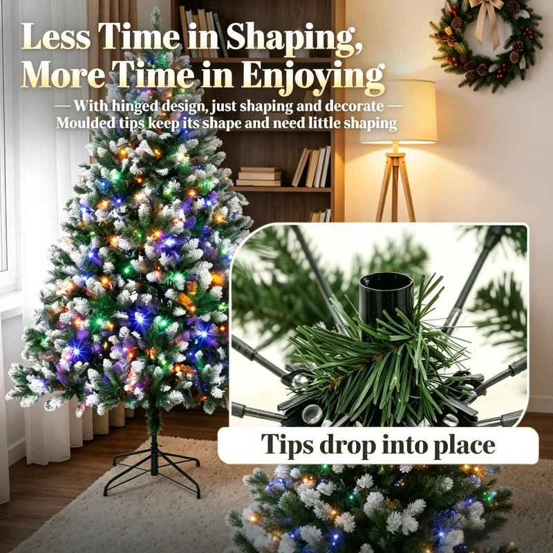 7.5 ft Pre-Lit Artificial Christmas Tree by HouseOfZazla