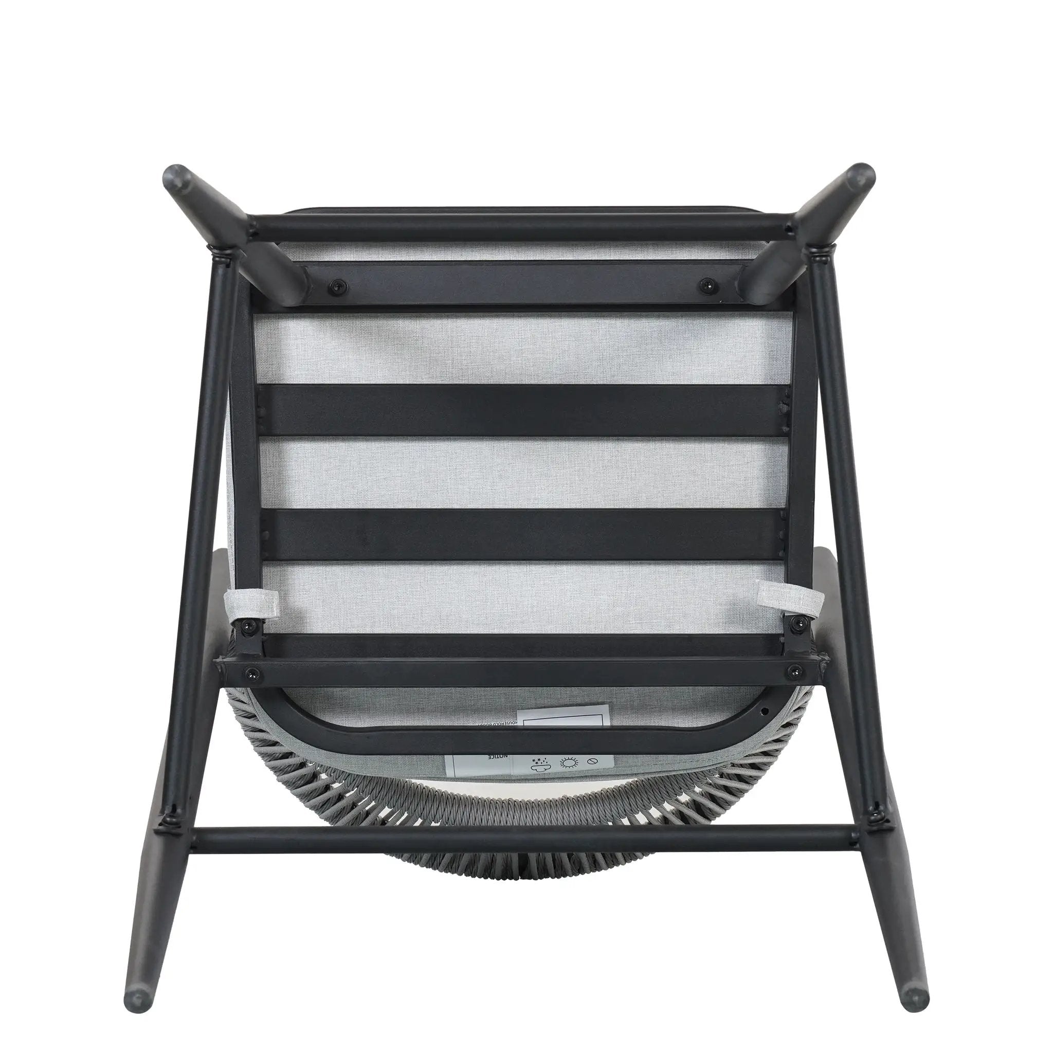 Outdoor Bar Height Metal Frame Counter Stools with Scallop-Shaped Backrest & Water-Resistant Cushions by HouseOfZazla
