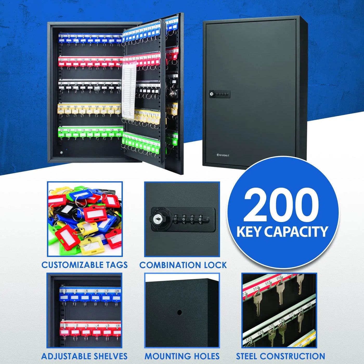 Adjustable Key Cabinet With Combination Lock by HouseOfZazla