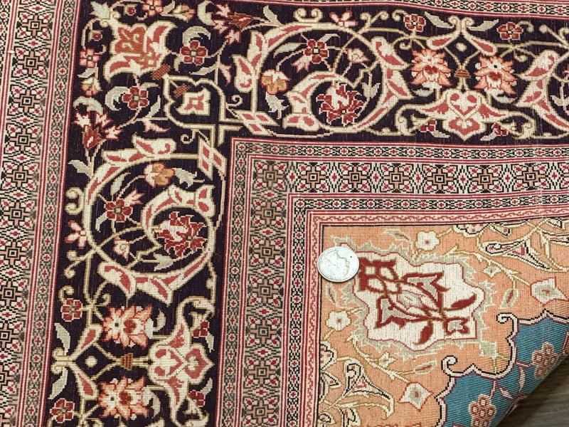 Magnificent Persian Qum Silk Rug 3x5, Exceptionally Fine 780 KPSI, Signed, Rare by Jewel Rugs