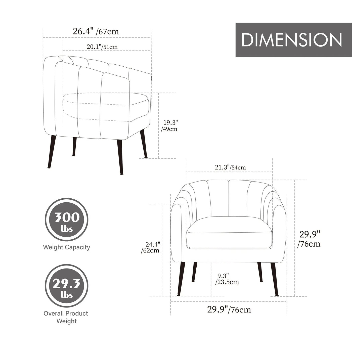 Vanity Barrel Accent Lounge Chair by Unique Piece Furniture