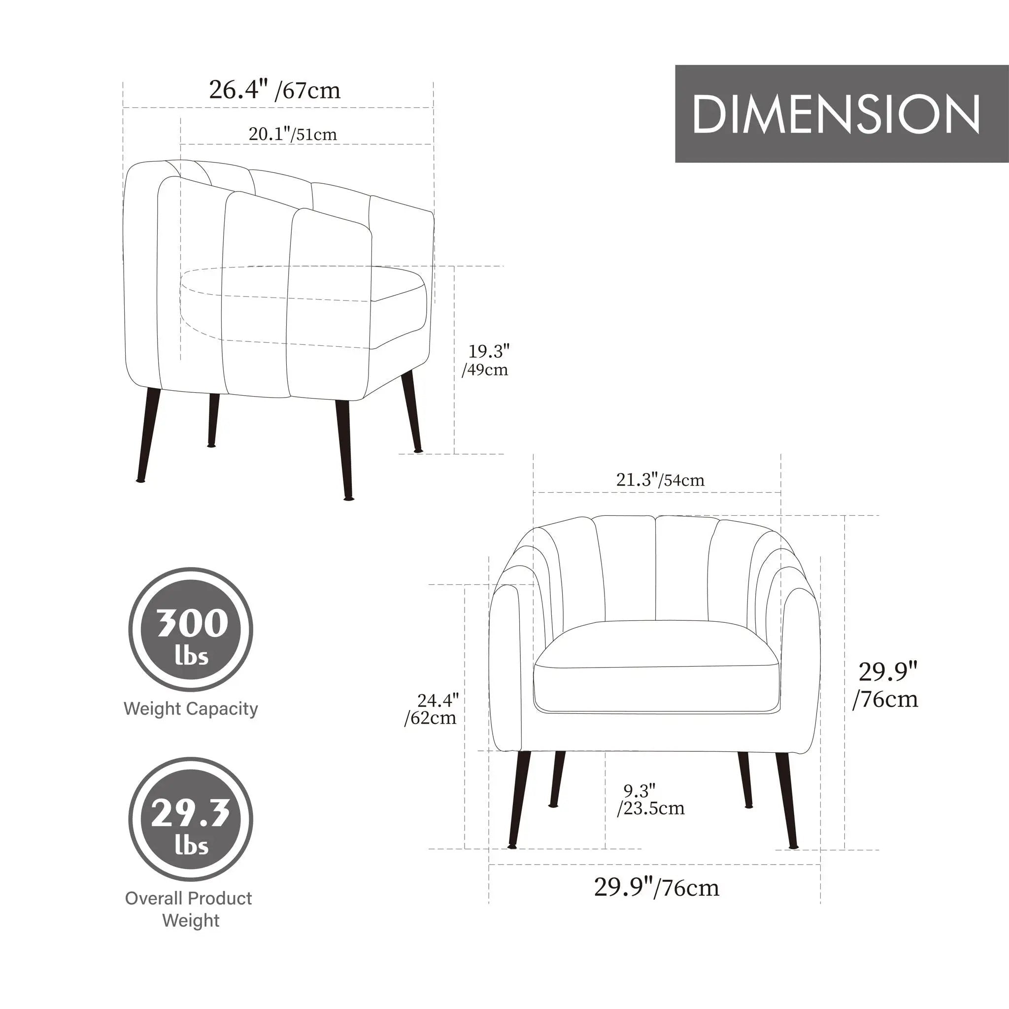 Vanity Barrel Accent Lounge Chair by Unique Piece Furniture