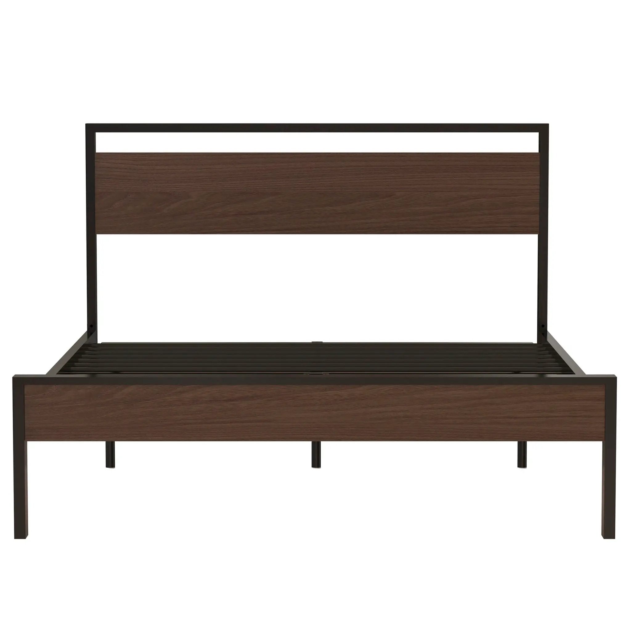 Ceres - Metal Bed With Wood Headboard & Footboard by HouseOfZazla