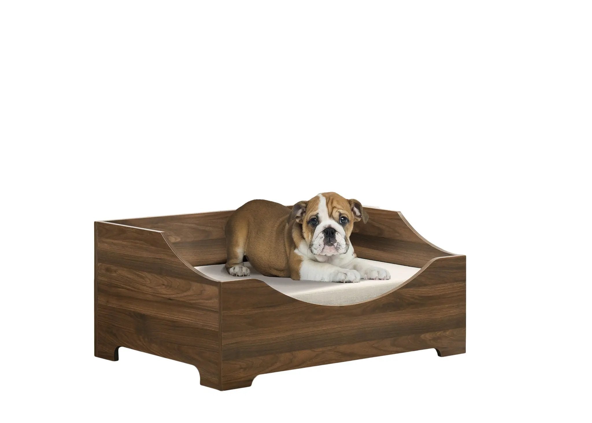 Gibson - Alder Wood Finish Comfy Pet Bed With Cushion - Brown by HouseOfZazla