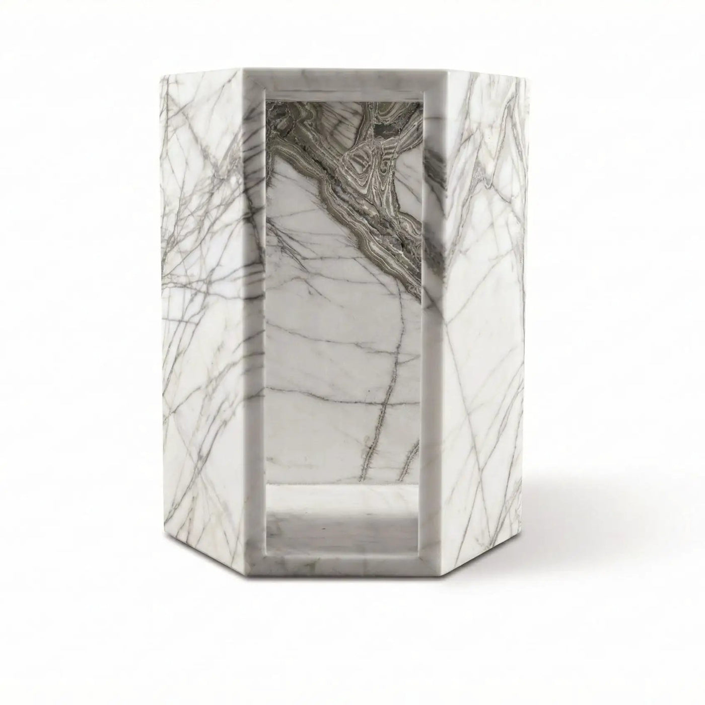 Modern Minimalist Hexagon Side Table by Unique Piece Furniture