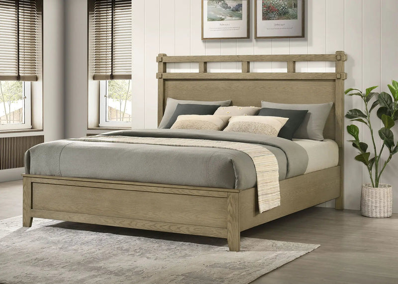 Hazlewood 61-inch Eastern King Panel Bed Vineyard Oak by Unique Piece Furniture