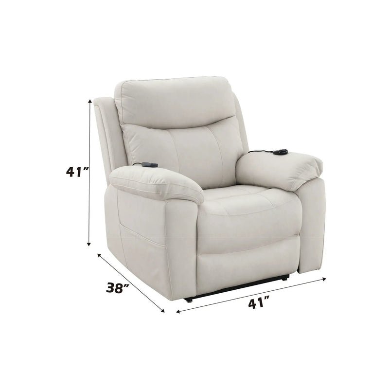Chriki - Power Motion Recliner & Lift Heating Massage Chair - Beige by Unique Piece Furniture